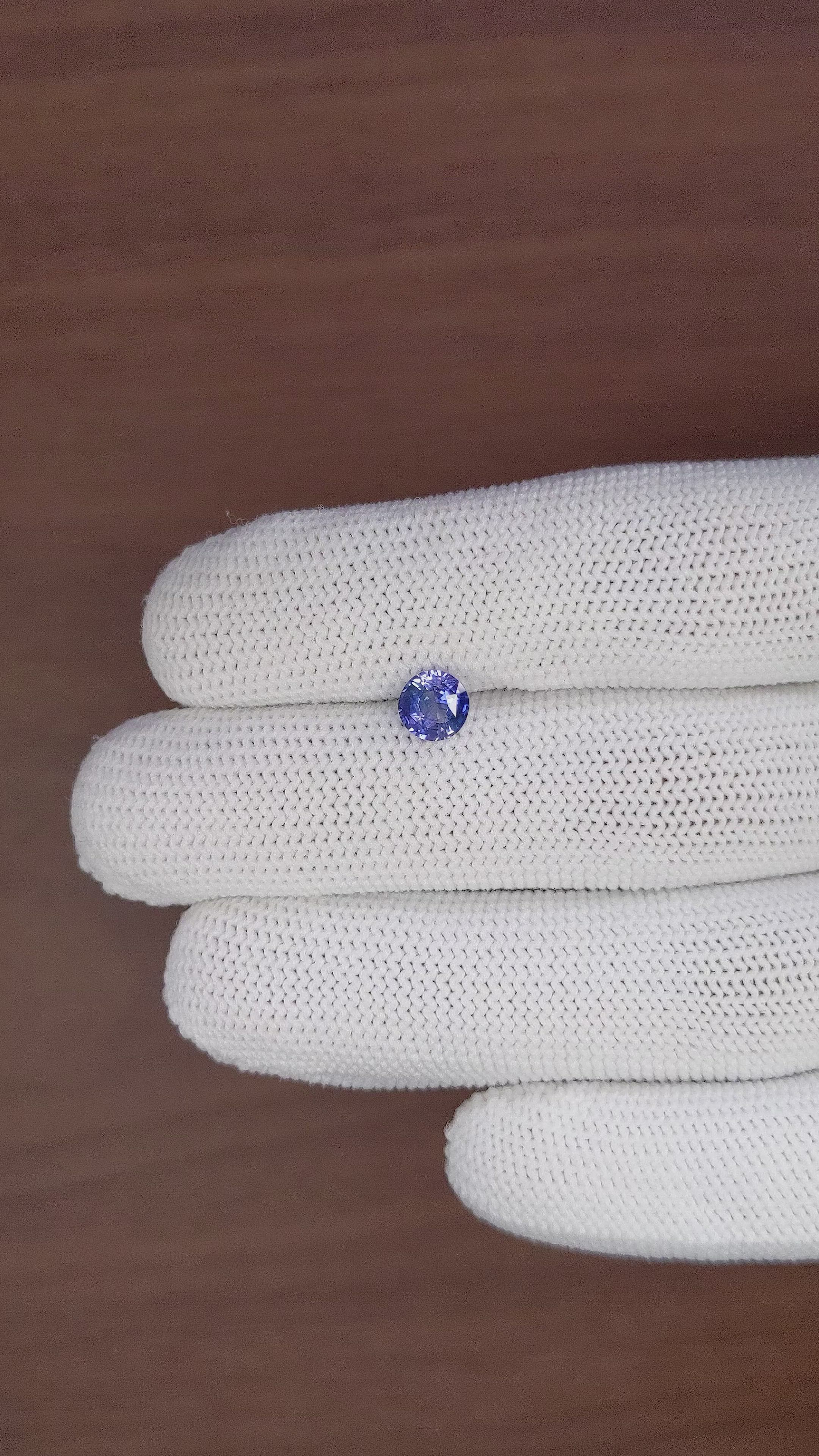 1.02 Ct. Purplish Blue Sapphire from Africa Size Video