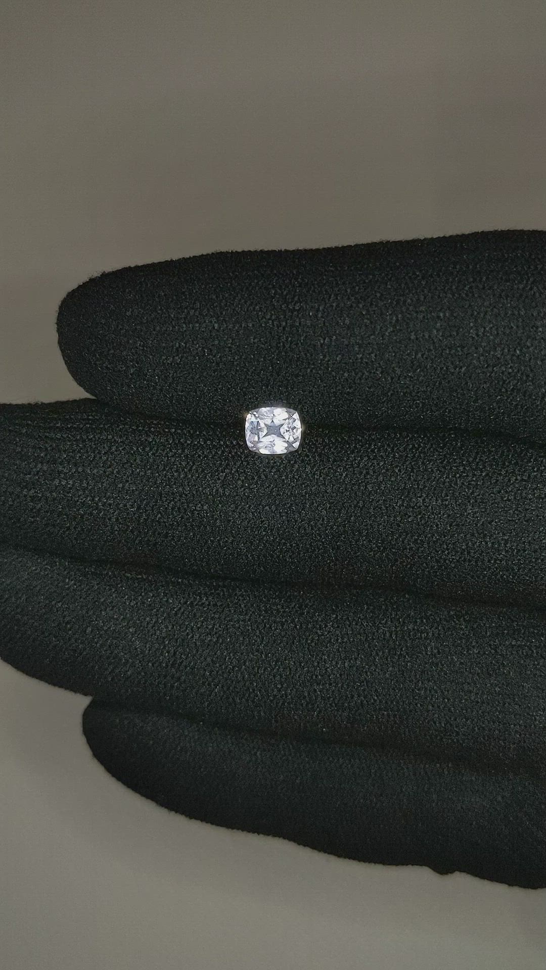 0.56 Ct. White Sapphire from Ceylon (Sri Lanka) Size Video