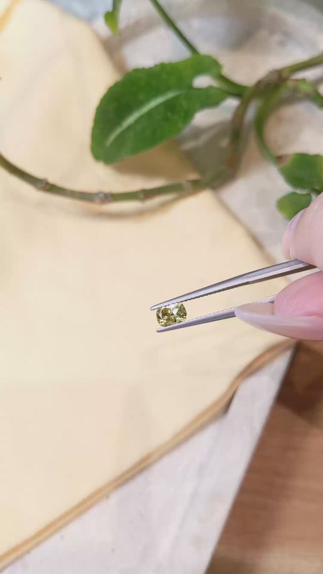 0.73 Ct. Yellow Sapphire from Montana Size Video