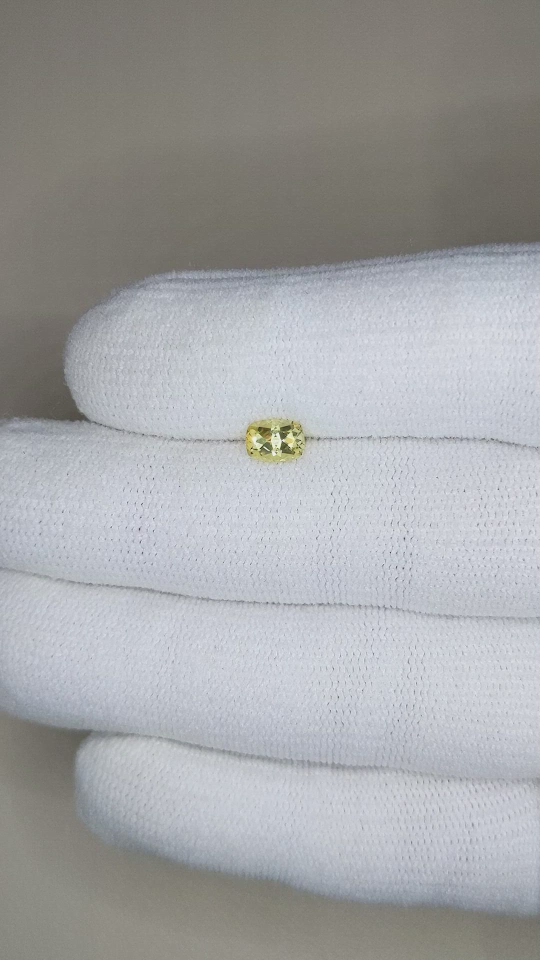 0.73 Ct. Yellow Sapphire from Montana Size Video