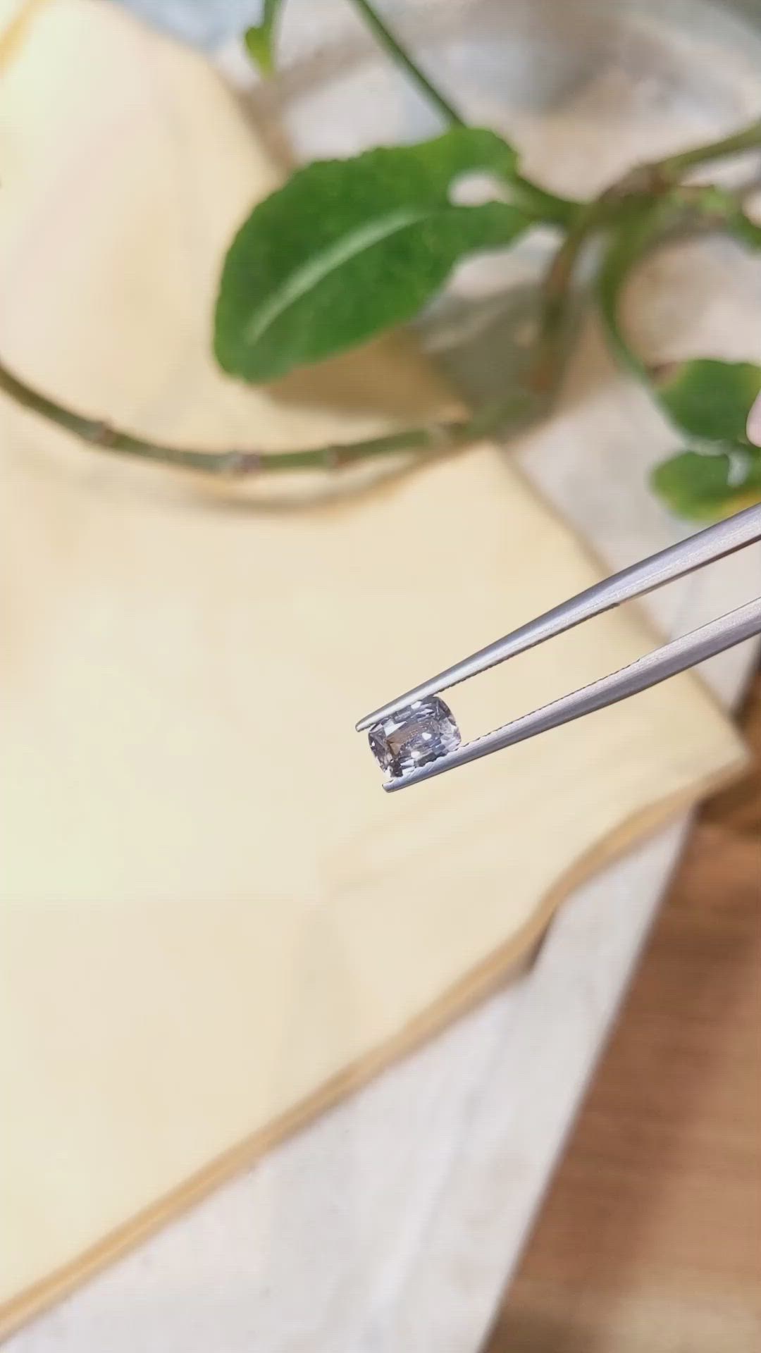 0.69 Ct. Grey Sapphire from Montana Size Video