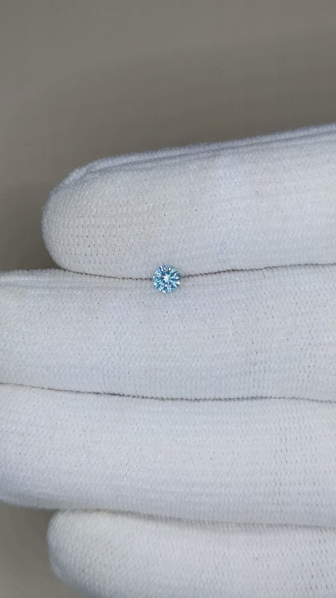 0.22 Ct. Blue Sapphire from Montana Size Video