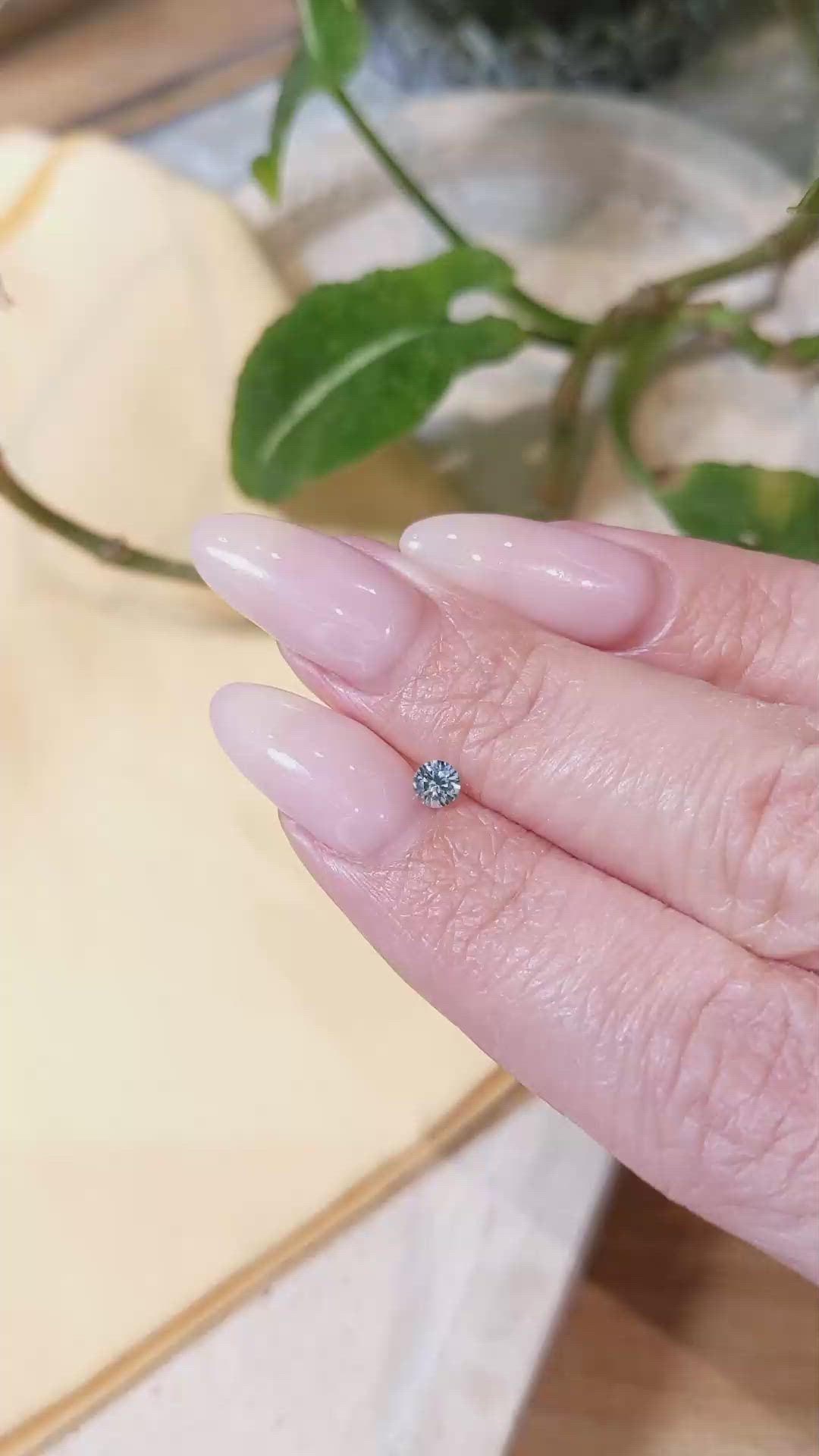 0.22 Ct. Blue Sapphire from Montana Size Video