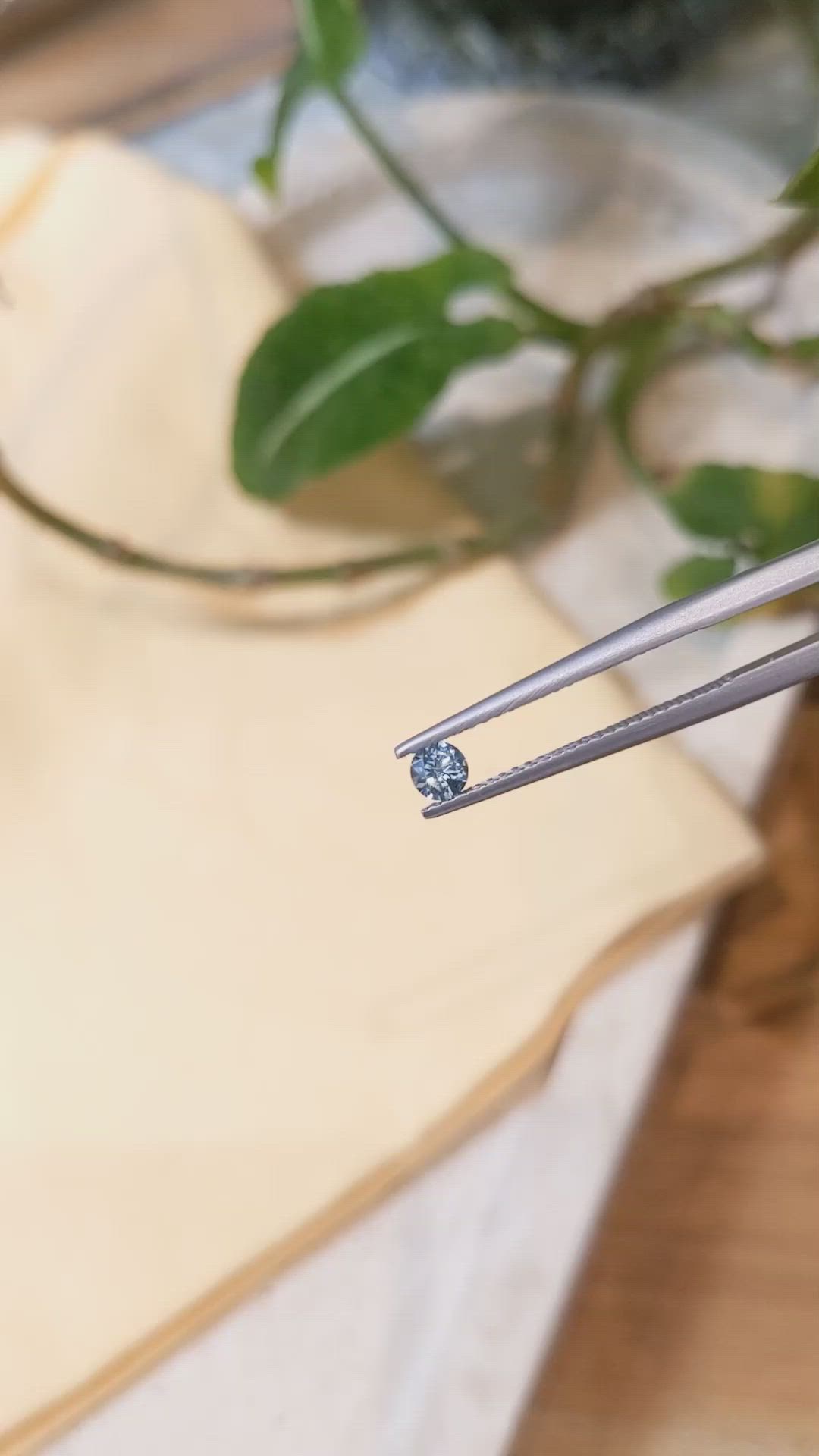 0.22 Ct. Blue Sapphire from Montana Size Video