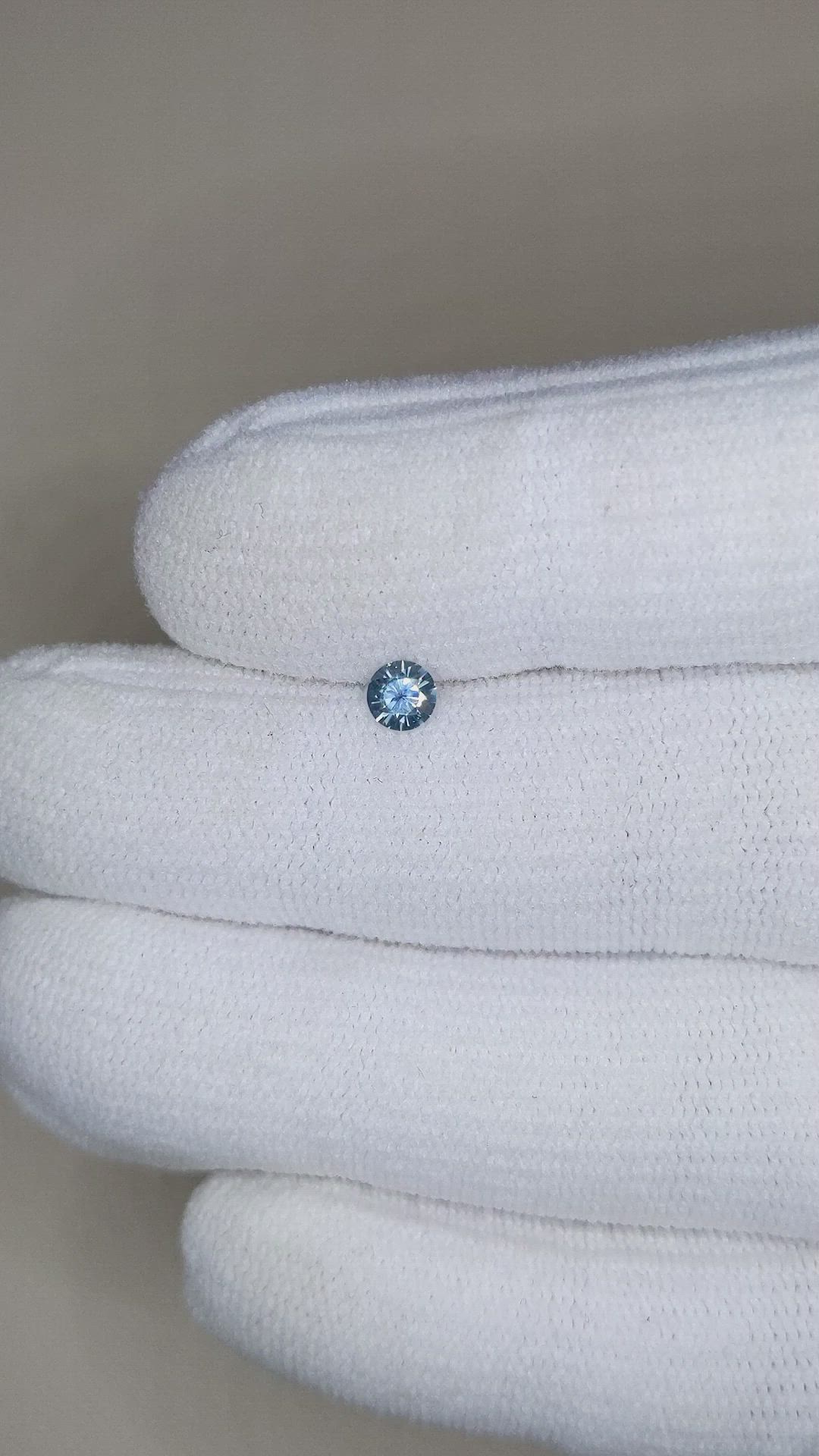0.25 Ct. Greyish Blue Sapphire from Montana Size Video