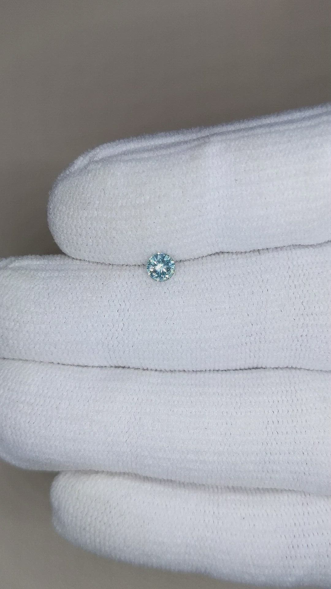 0.28 Ct. Greyish Blue Sapphire from Montana Size Video