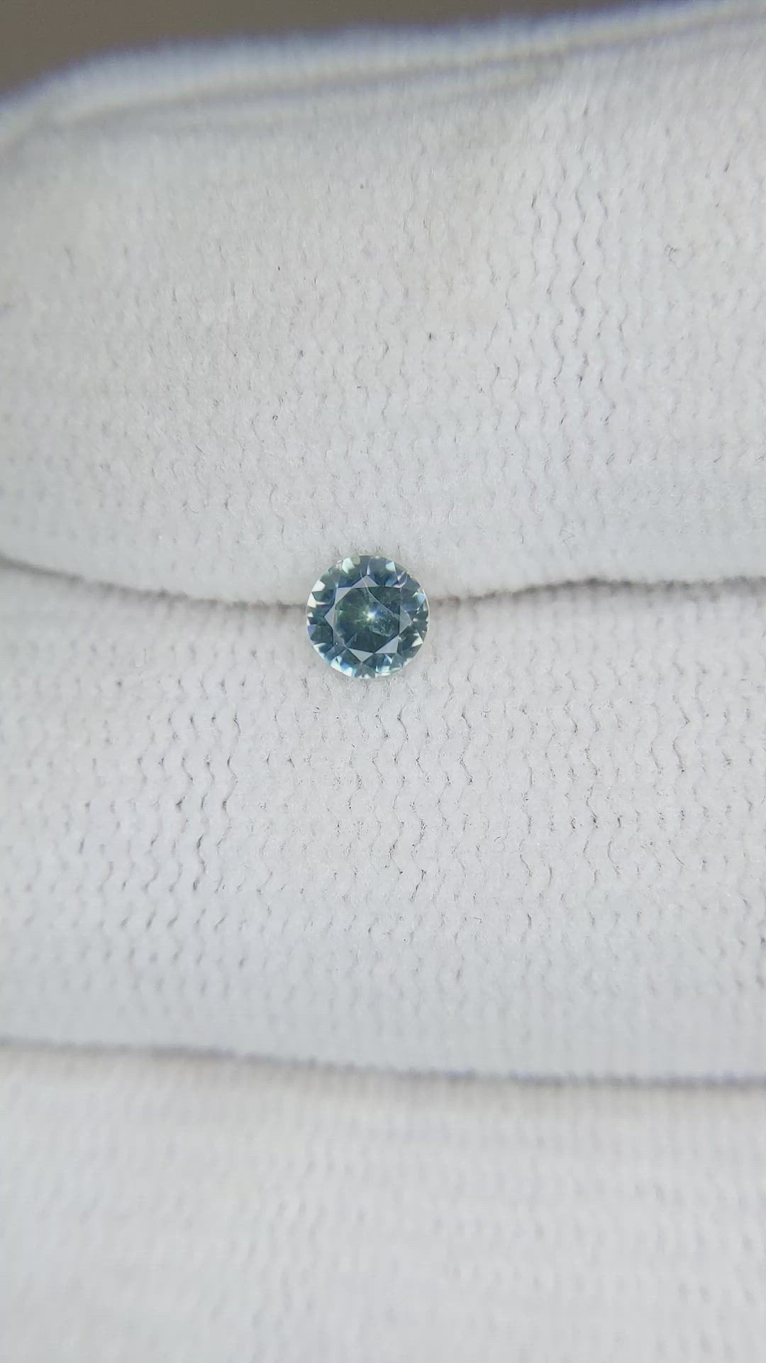 0.28 Ct. Greyish Blue Sapphire from Montana Size Video