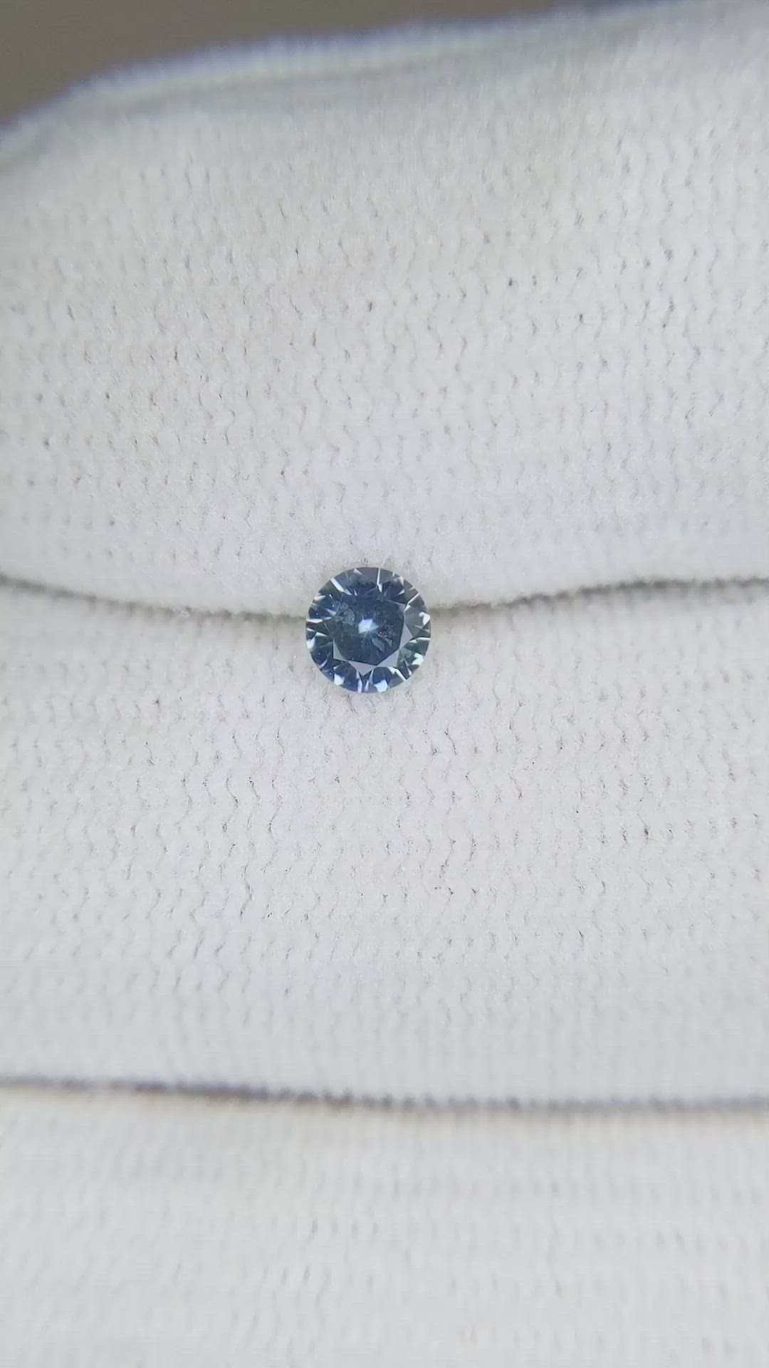 0.26 Ct. Greenish Blue Sapphire from Montana Size Video