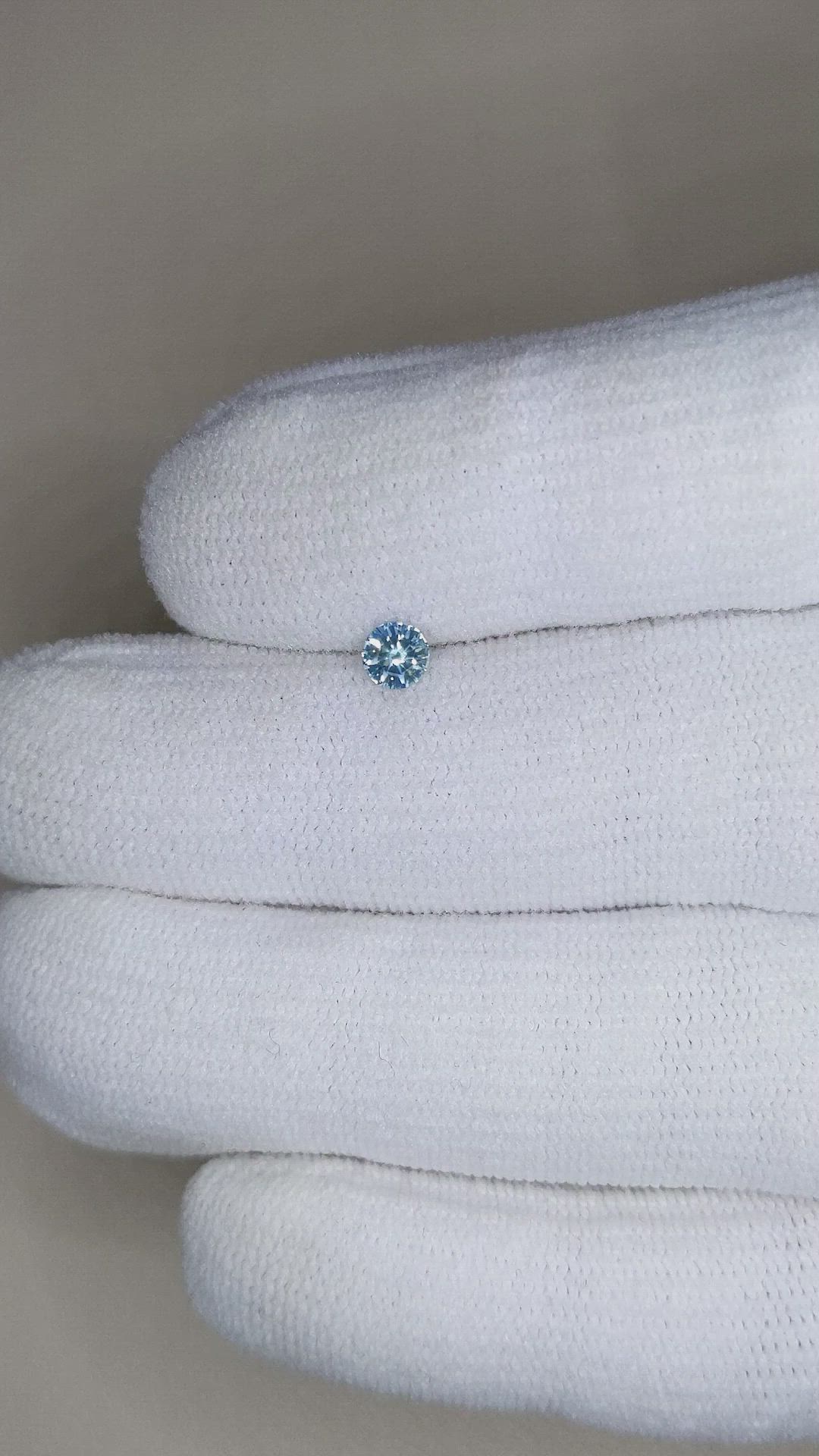 0.26 Ct. Greenish Blue Sapphire from Montana Size Video