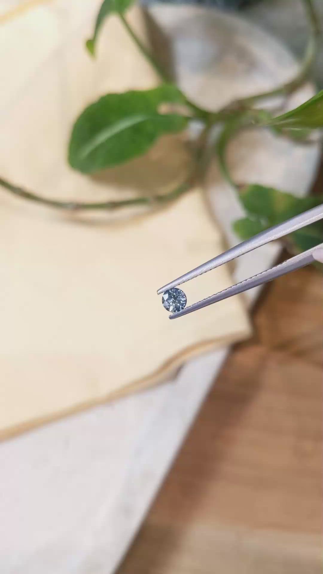 0.26 Ct. Greenish Blue Sapphire from Montana Size Video