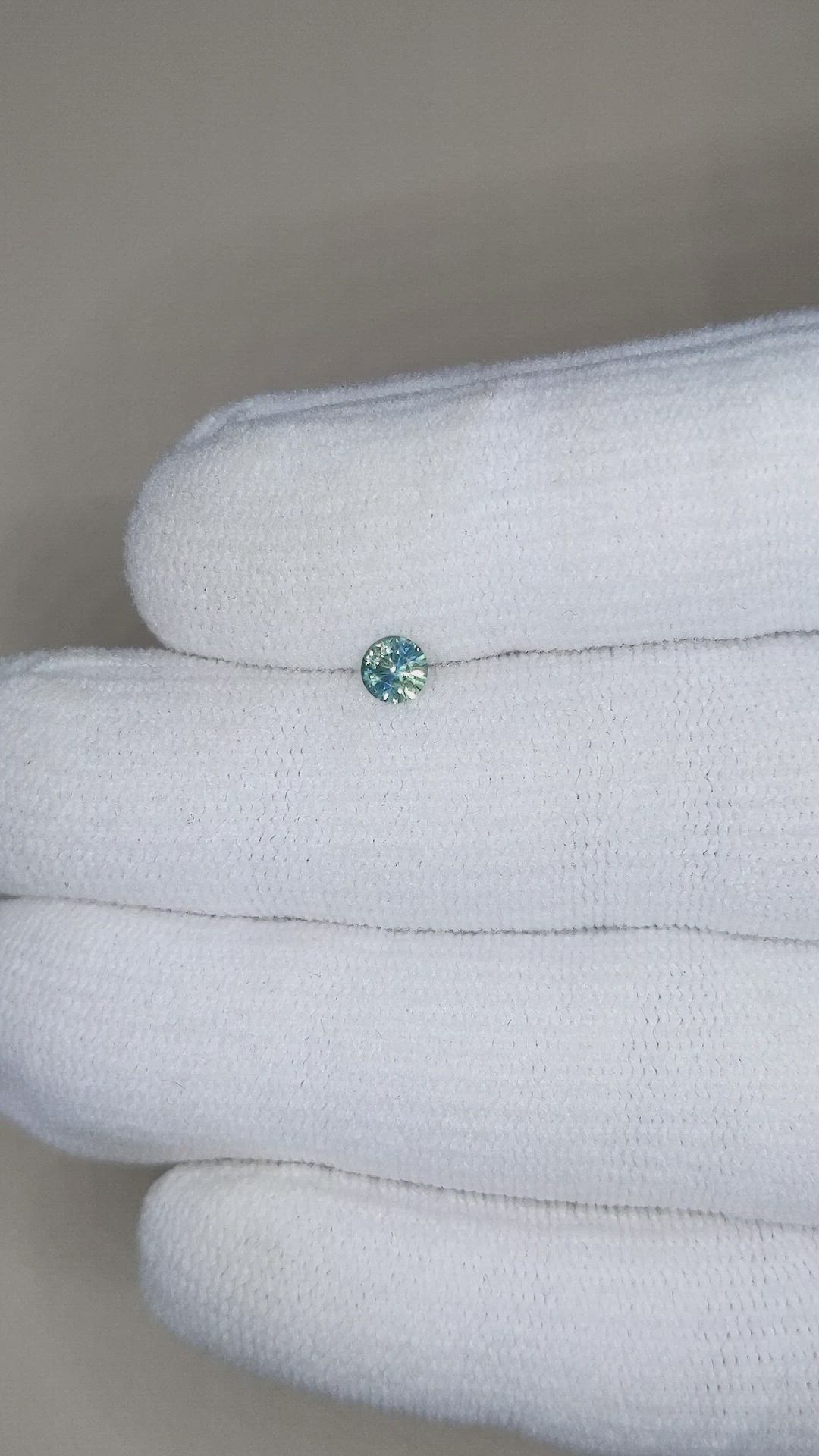 0.27 Ct. Greenish Blue Sapphire from Montana Size Video