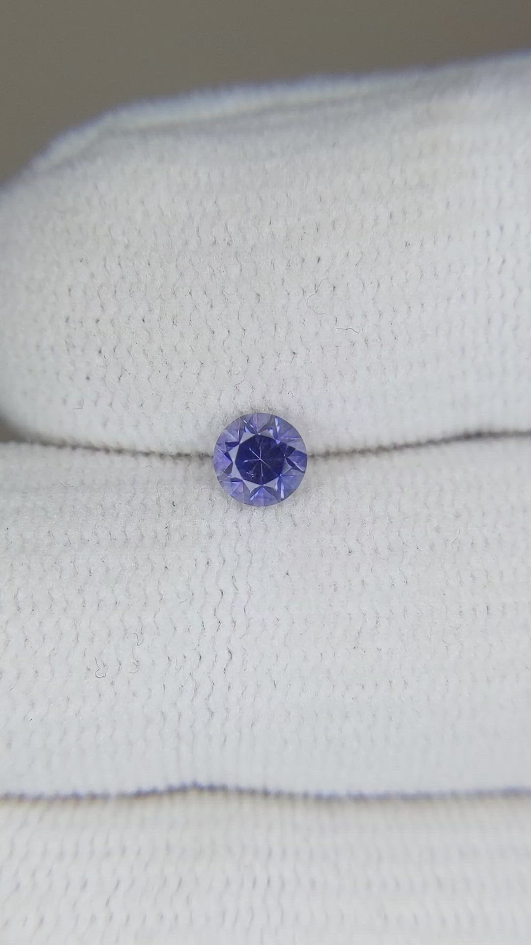 0.40 Ct. Bluish Purple Sapphire from Montana Size Video