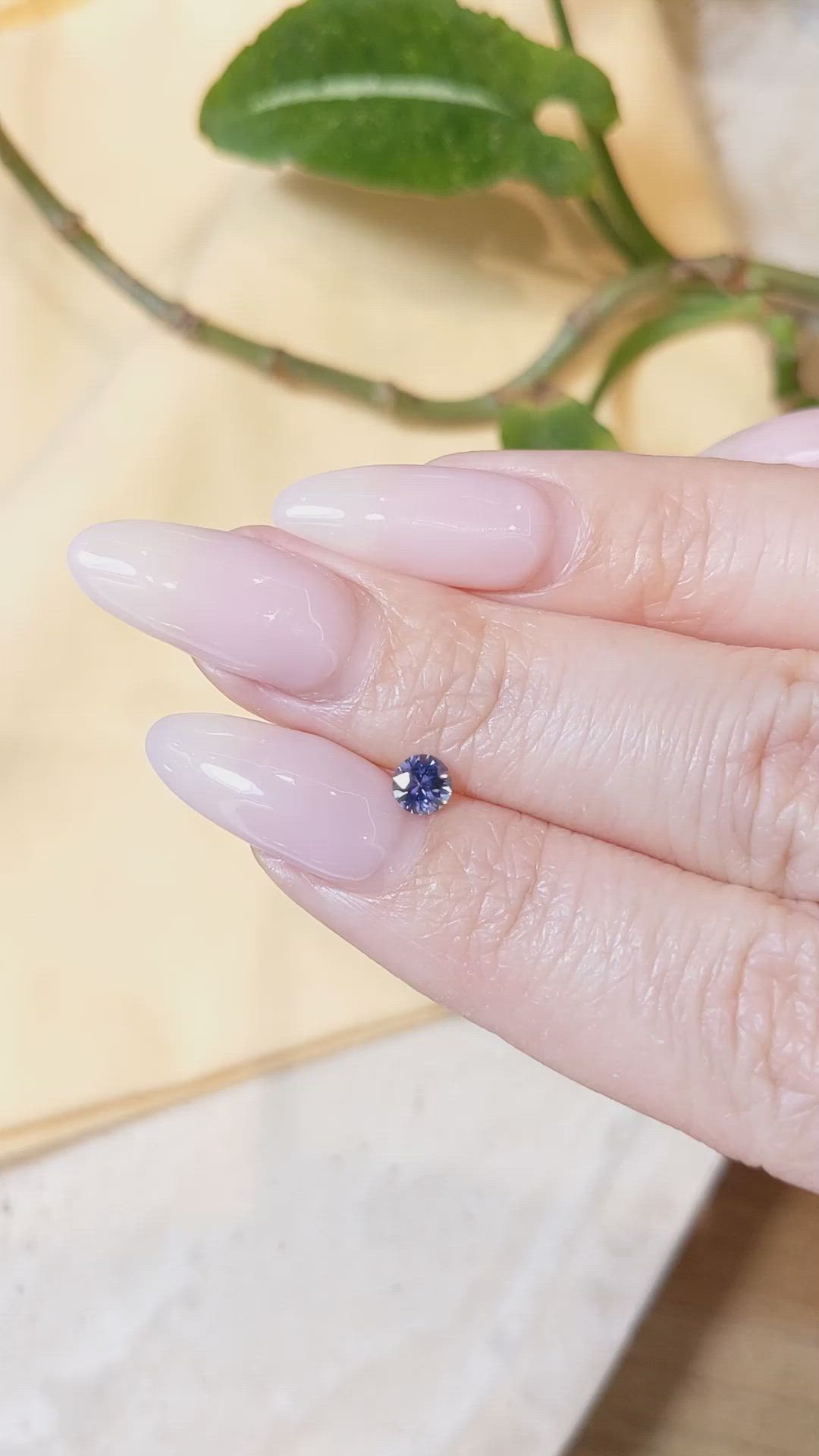 0.40 Ct. Bluish Purple Sapphire from Montana Size Video