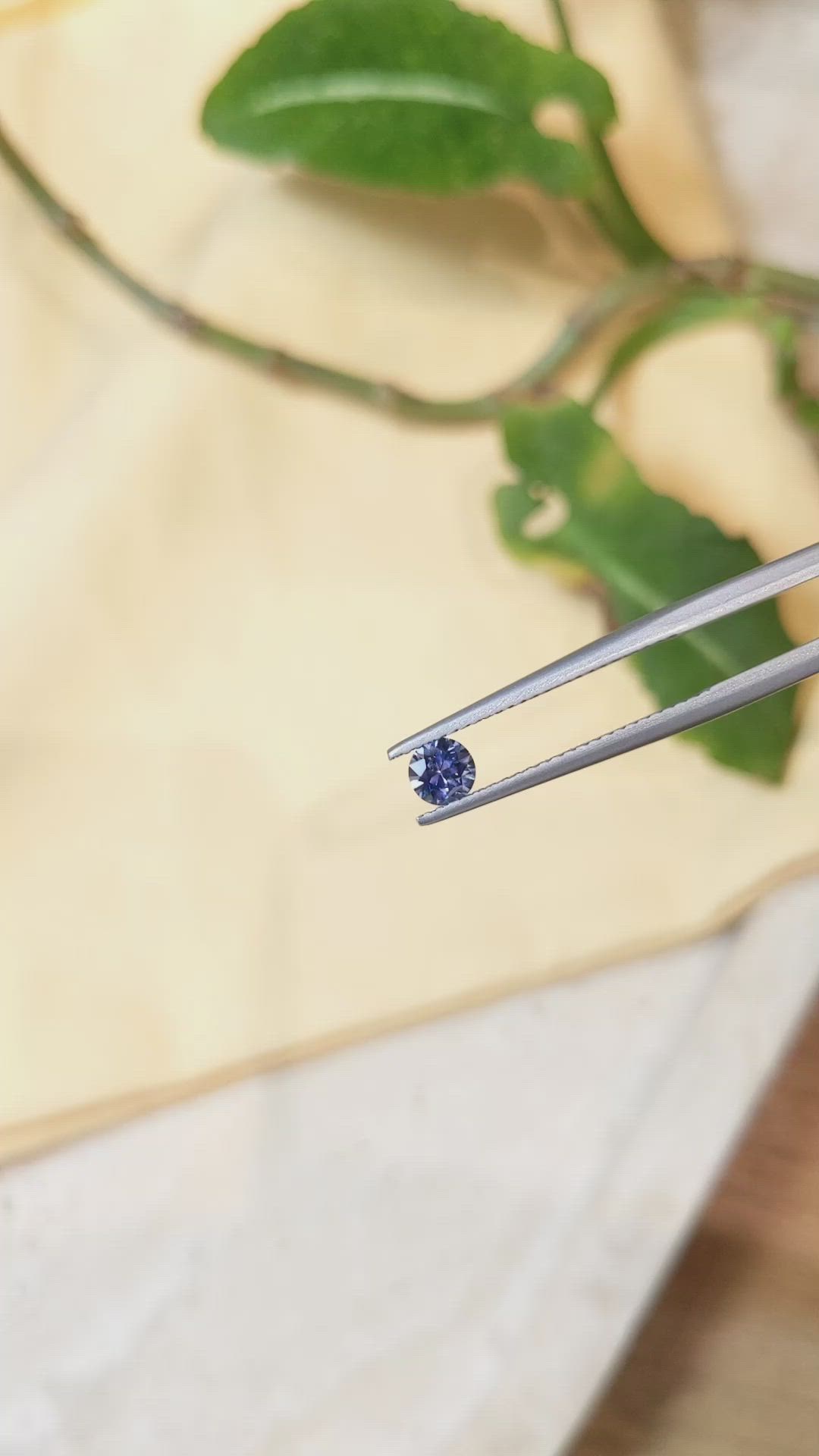 0.40 Ct. Bluish Purple Sapphire from Montana Size Video