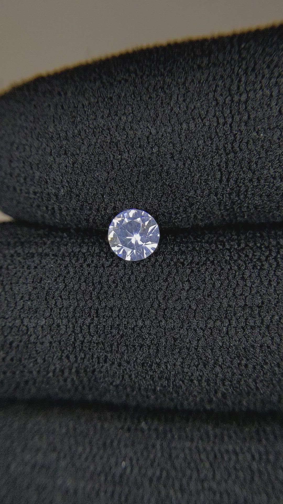 0.41 Ct. White Sapphire from Montana Size Video