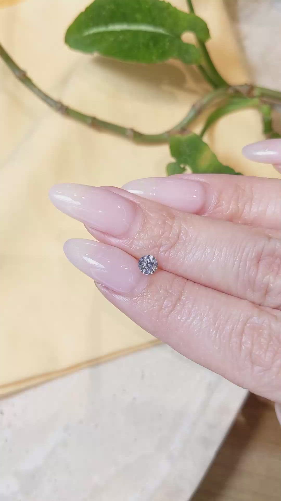 0.41 Ct. White Sapphire from Montana Size Video