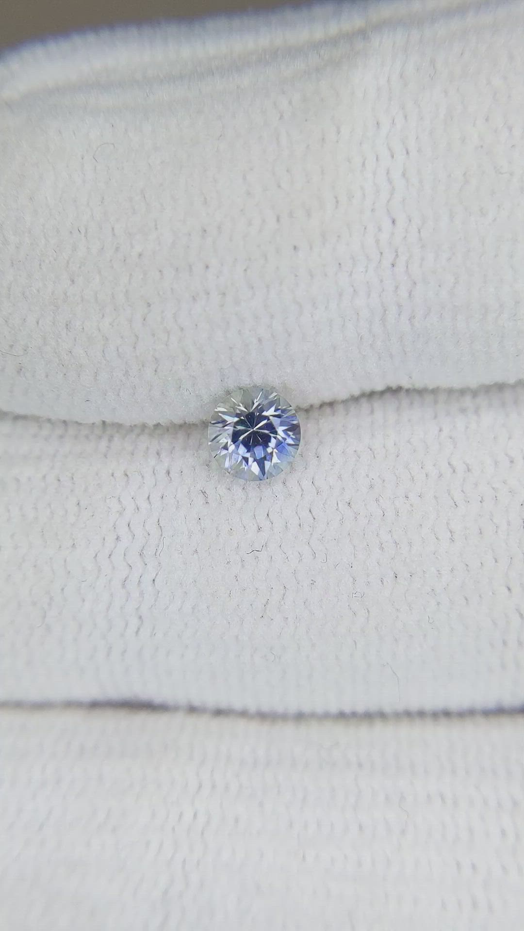 0.41 Ct. Bluish Grey Sapphire from Montana Size Video