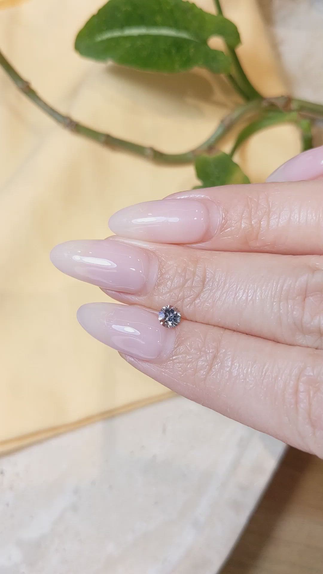 0.41 Ct. Bluish Grey Sapphire from Montana Size Video