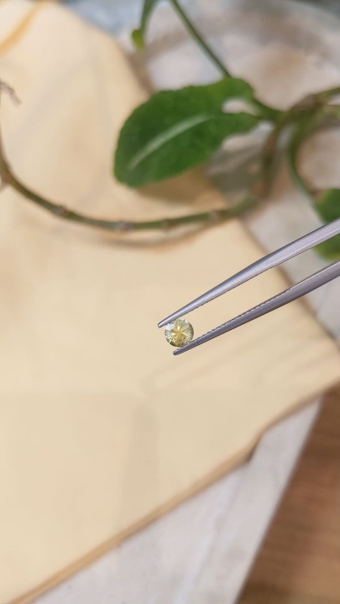 0.42 Ct. Yellow Sapphire from Montana Size Video