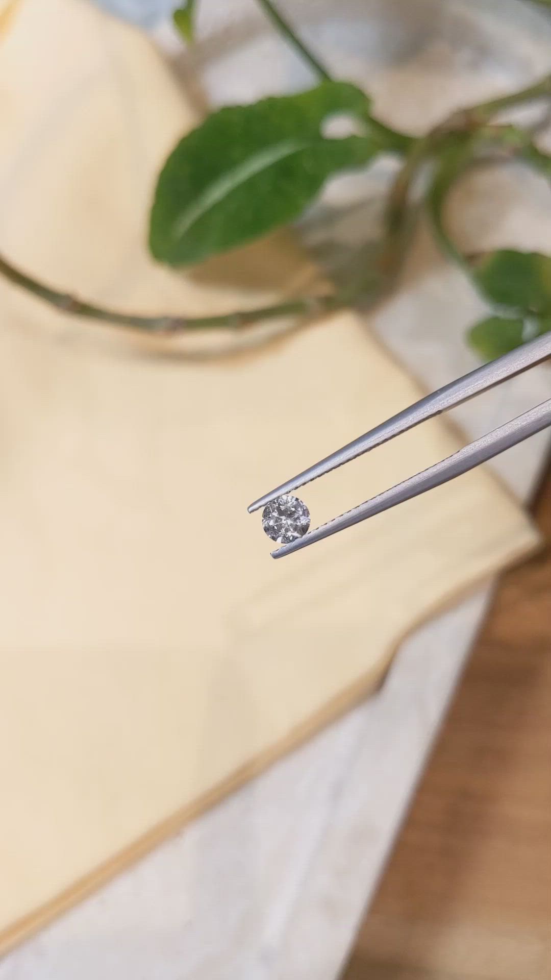 0.42 Ct. White Sapphire from Montana Size Video