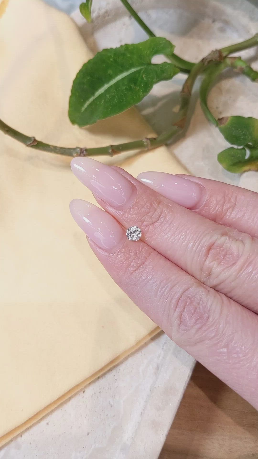 0.42 Ct. White Sapphire from Montana Size Video