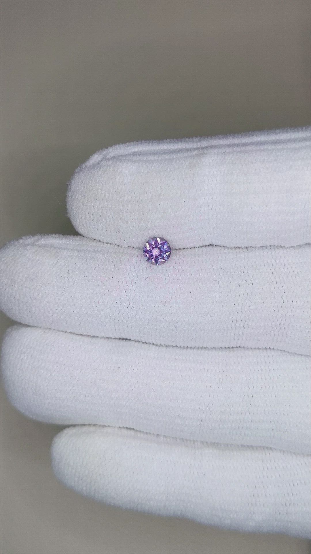 0.45 Ct. Purple Sapphire from Montana Size Video