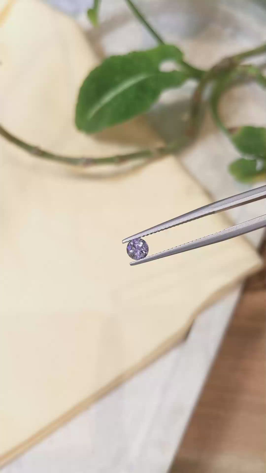 0.45 Ct. Purple Sapphire from Montana Size Video