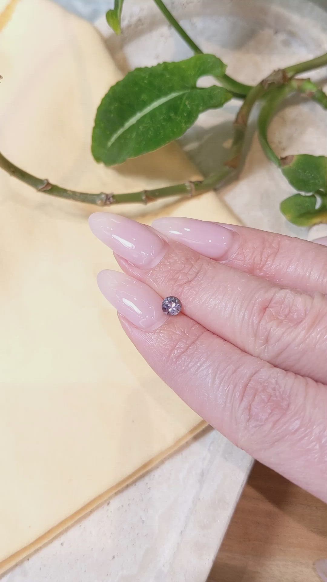 0.45 Ct. Purple Sapphire from Montana Size Video