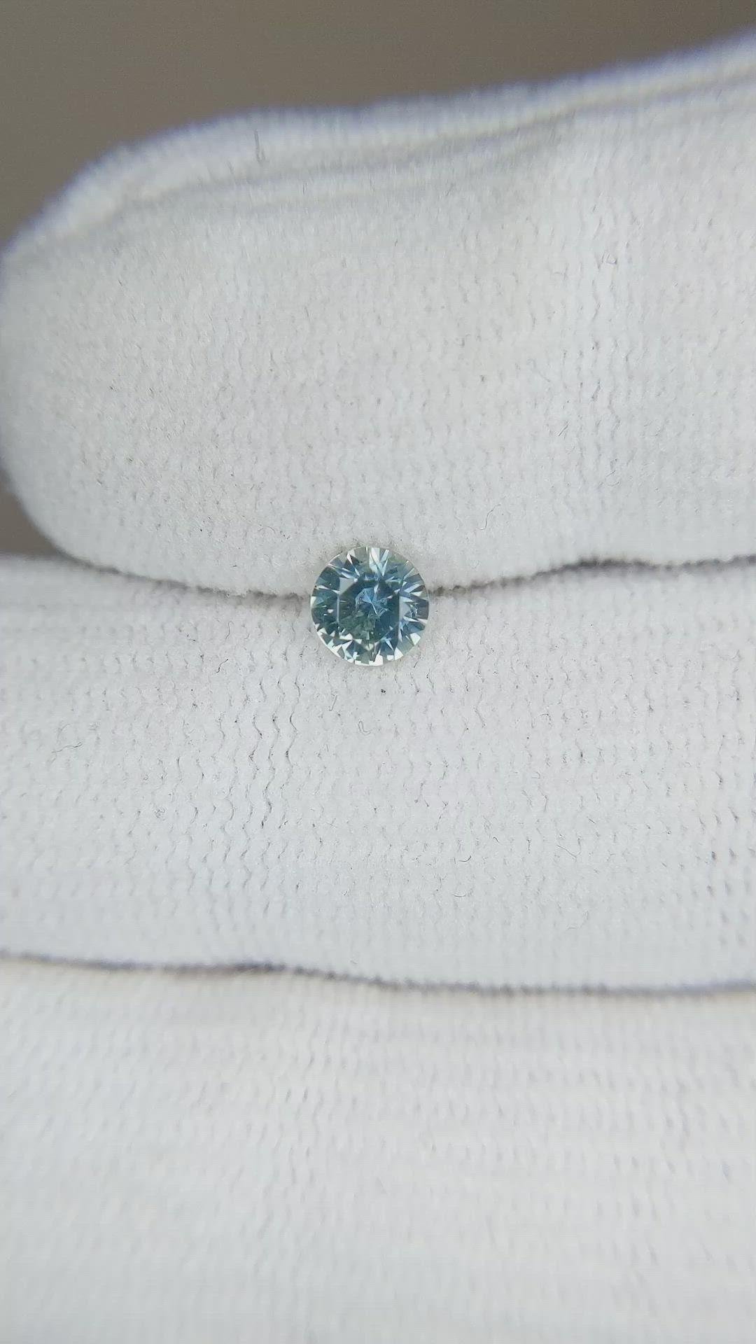 0.45 Ct. Greyish Blue Sapphire from Montana Size Video