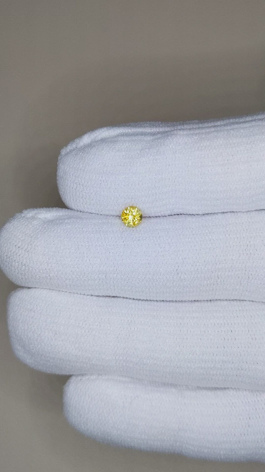 0.34 Ct. Yellow Sapphire from Montana Size Video