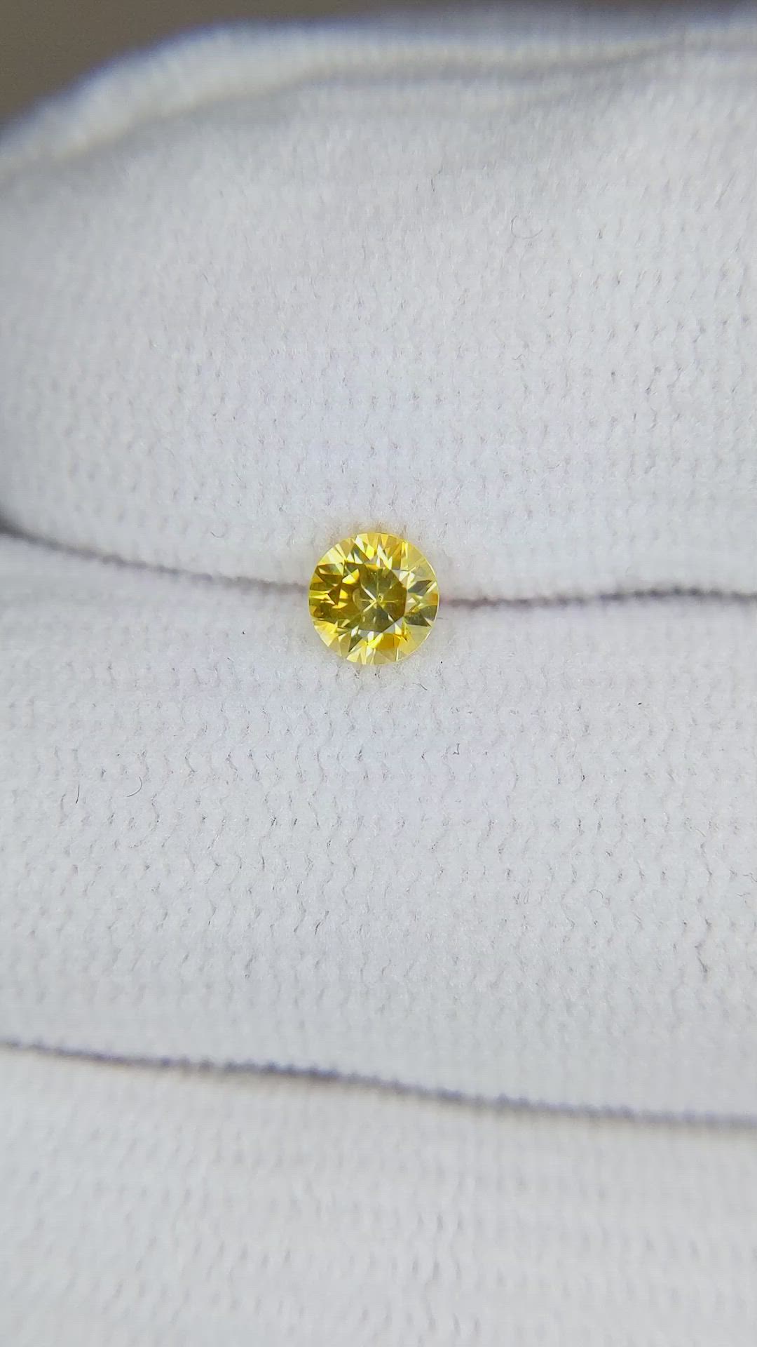0.34 Ct. Yellow Sapphire from Montana Size Video