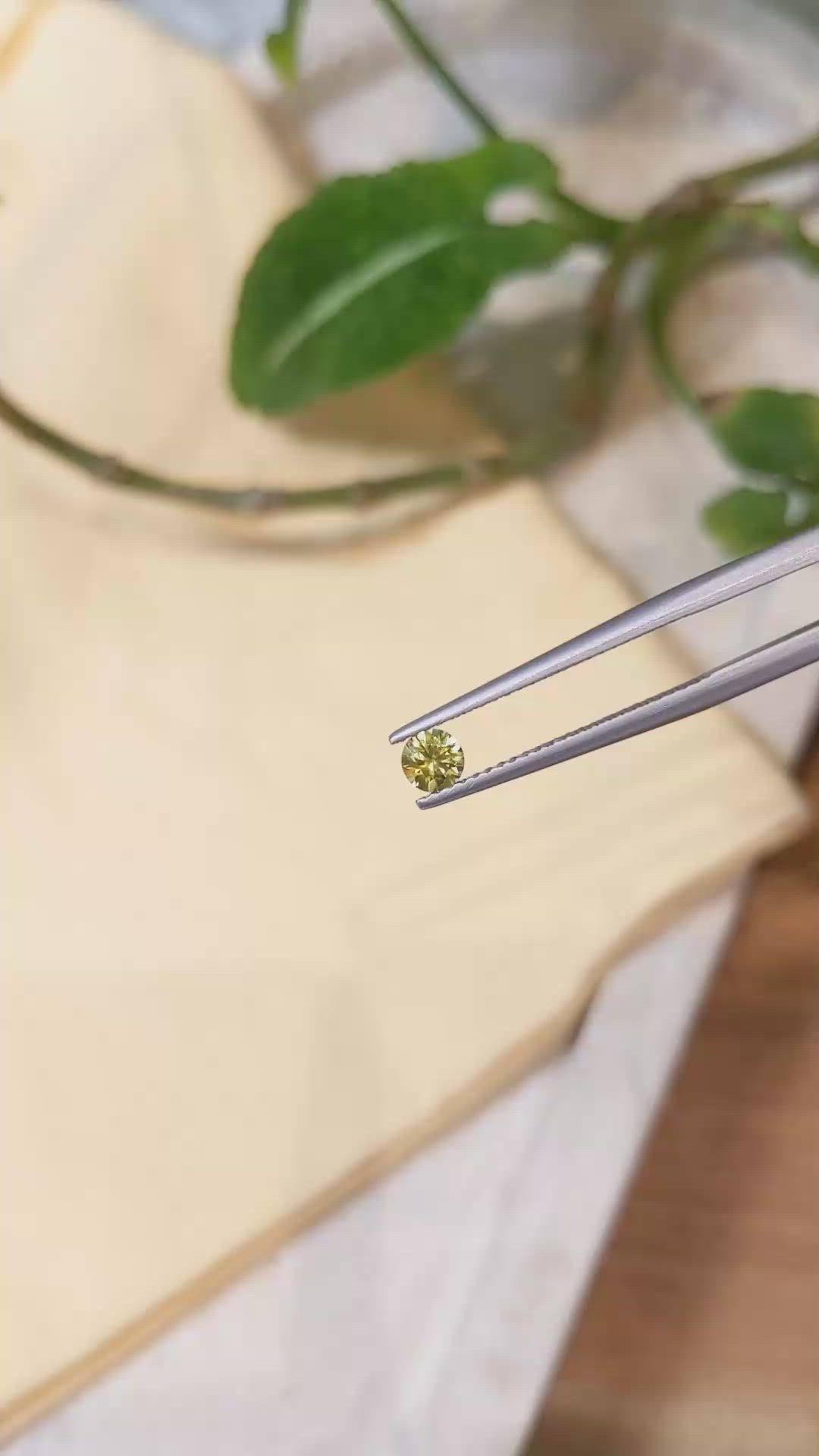 0.34 Ct. Yellow Sapphire from Montana Size Video