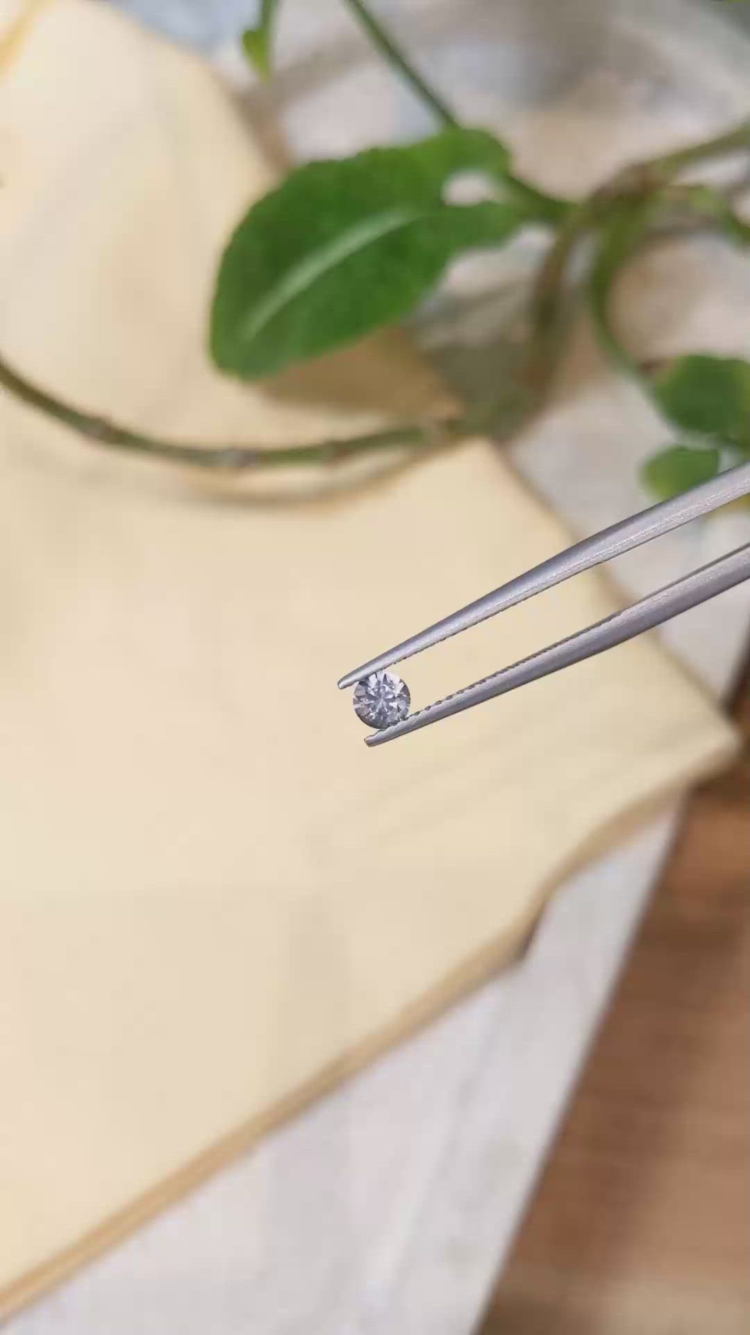 0.35 Ct. White Sapphire from Montana Size Video