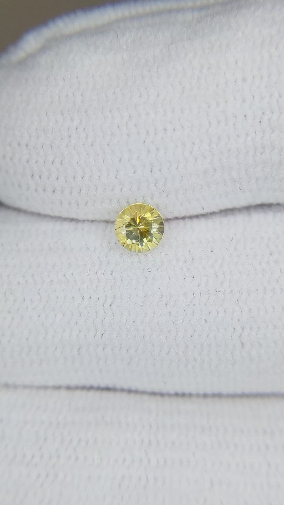 0.38 Ct. Yellow Sapphire from Montana Size Video
