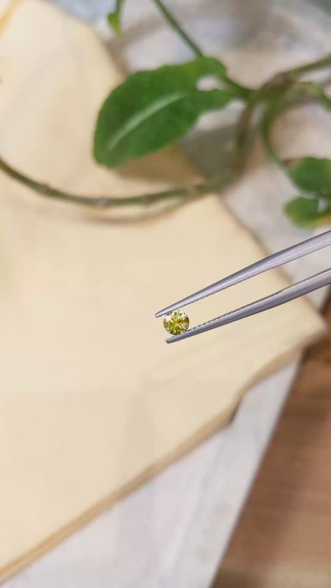 0.38 Ct. Yellow Sapphire from Montana Size Video