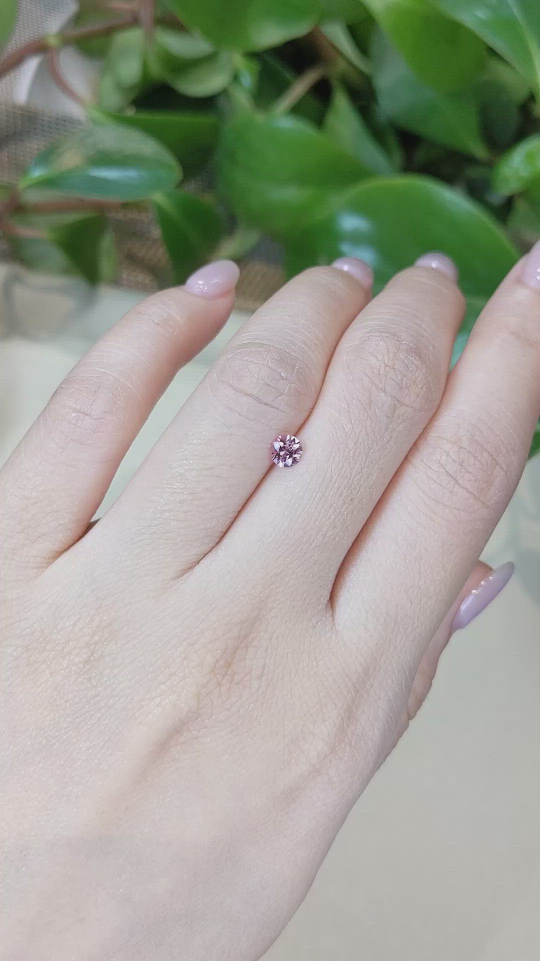 0.38 Ct. Pinkish Brown Sapphire from Montana Size Video