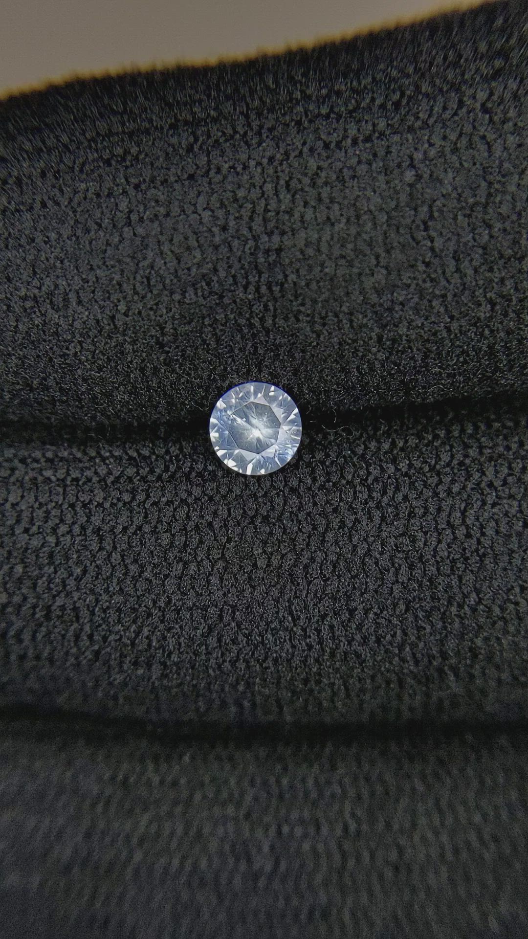 0.39 Ct. White Sapphire from Montana Size Video