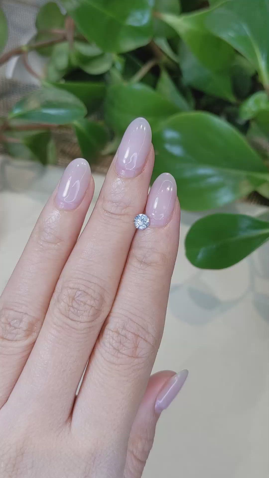 0.39 Ct. White Sapphire from Montana Size Video