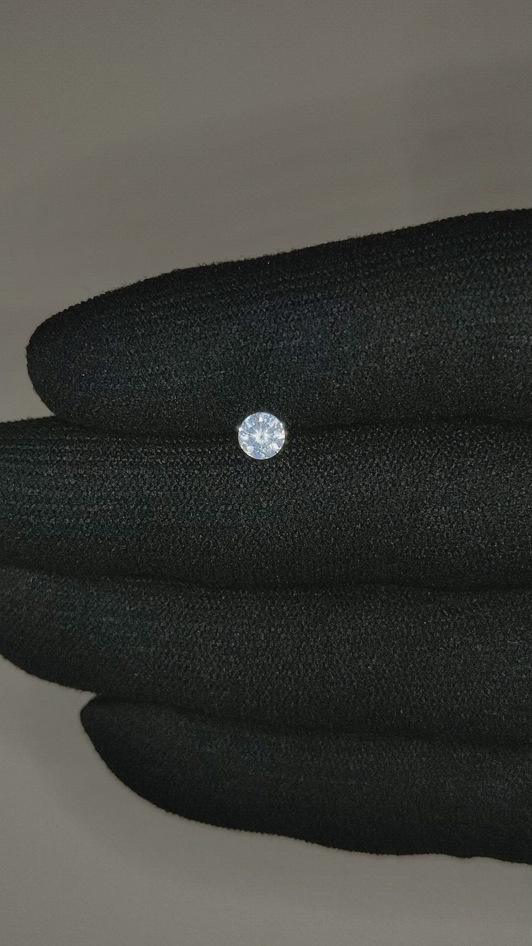 0.39 Ct. White Sapphire from Montana Size Video