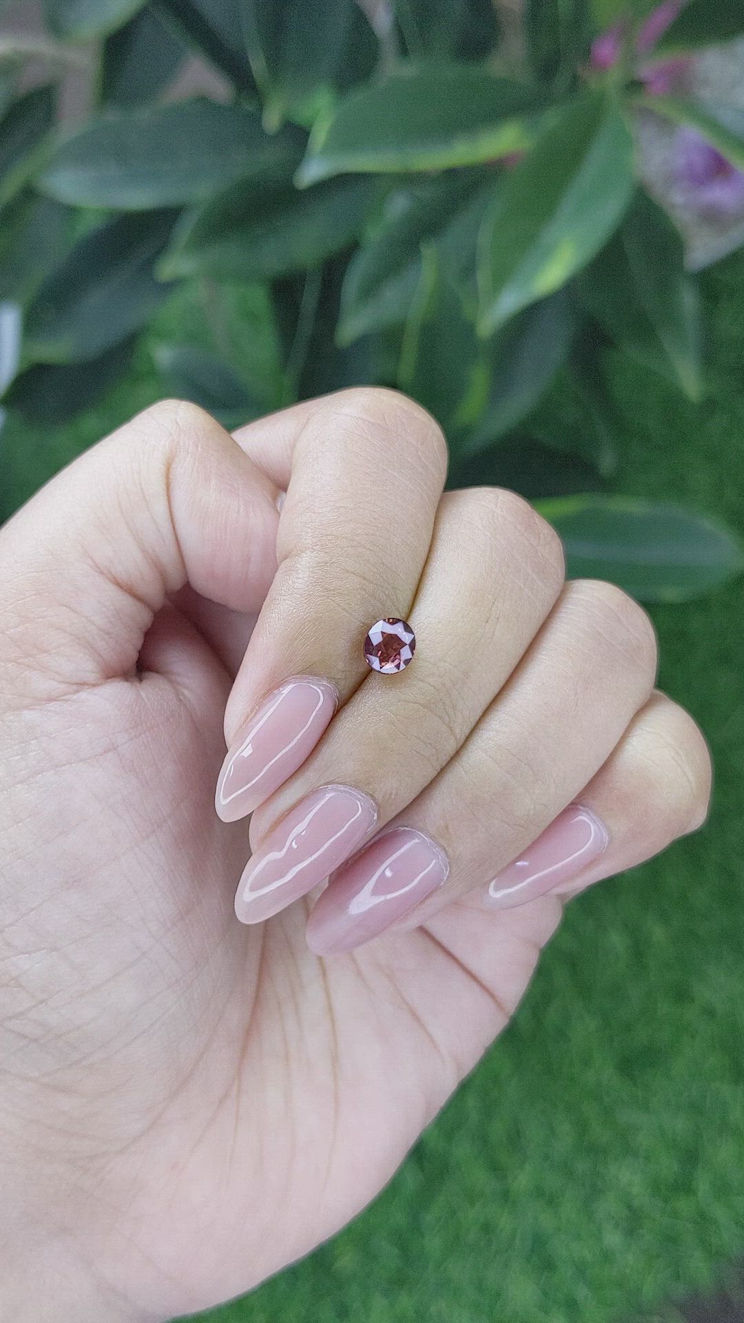 1.08 Ct. Pinkish Brown Sapphire from Tanzania Size Video