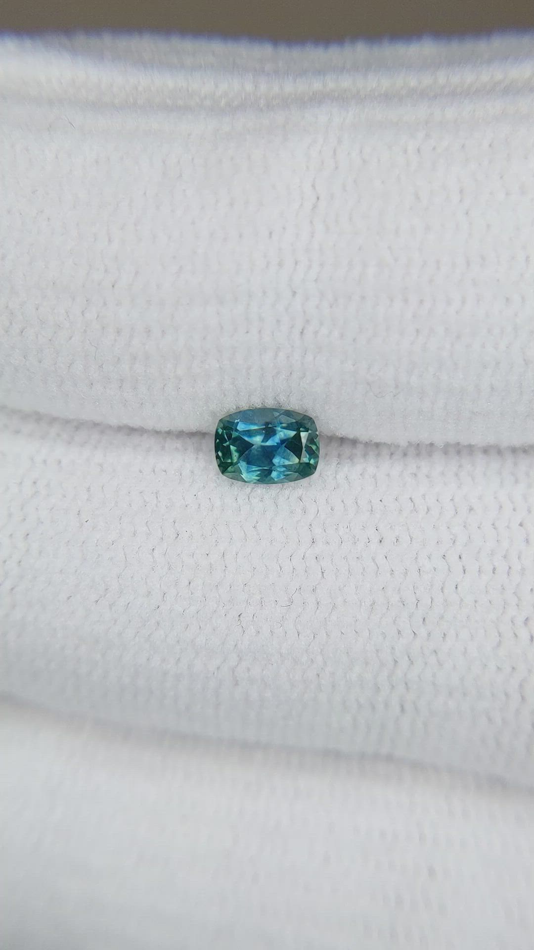 0.41 Ct. Bluish Green Sapphire from Ceylon (Sri Lanka) Size Video