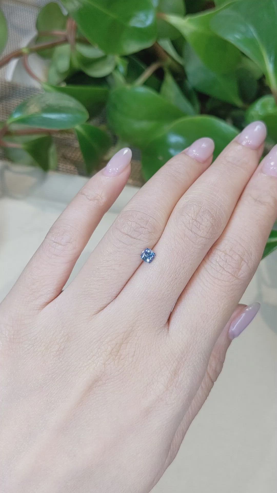 0.42 Ct. Blue Sapphire from Montana Size Video