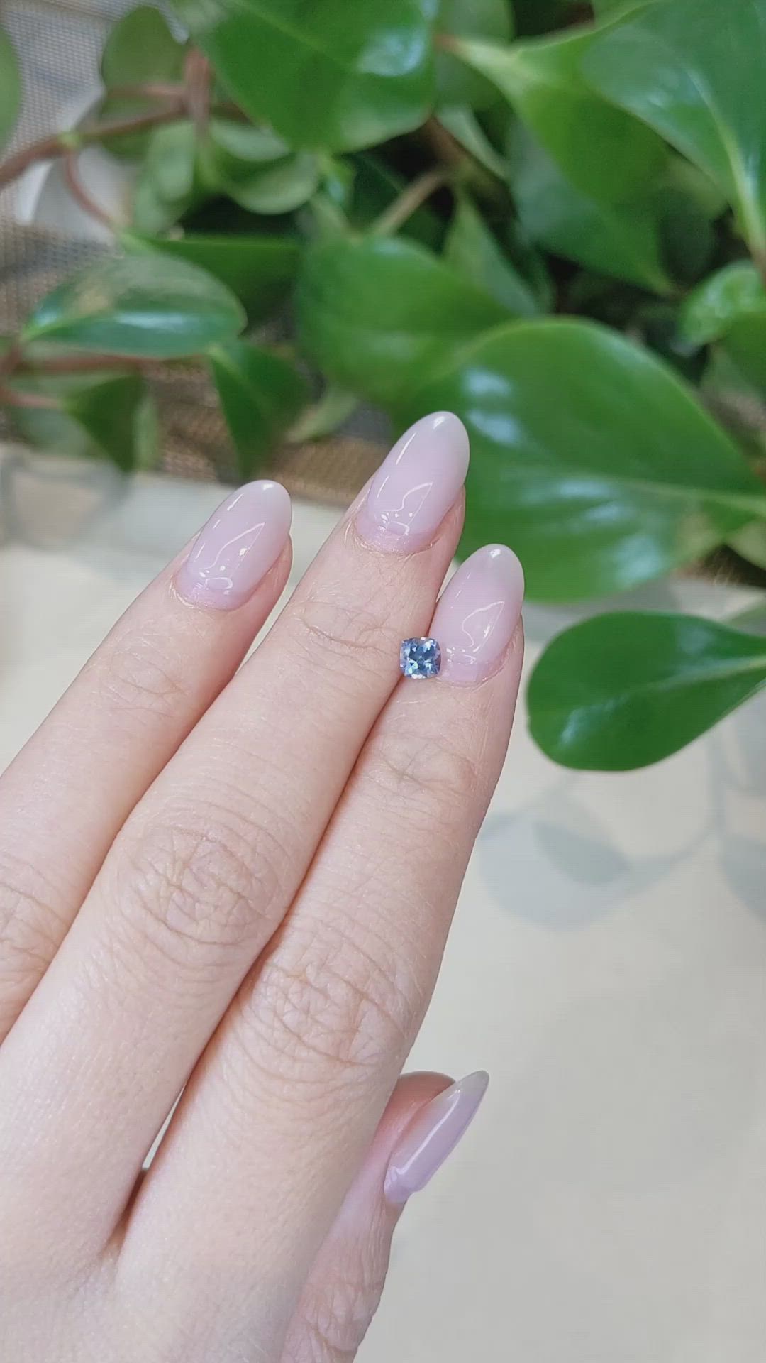 0.42 Ct. Blue Sapphire from Montana Size Video