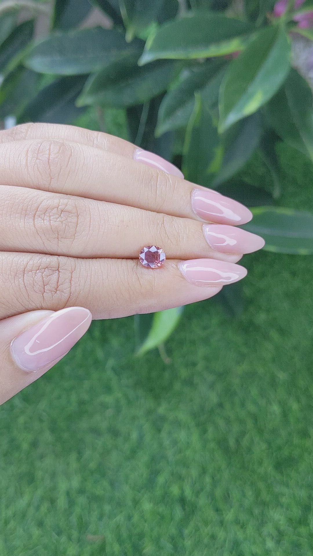 1.10 Ct. Pinkish Brown Sapphire from Madagascar Size Video