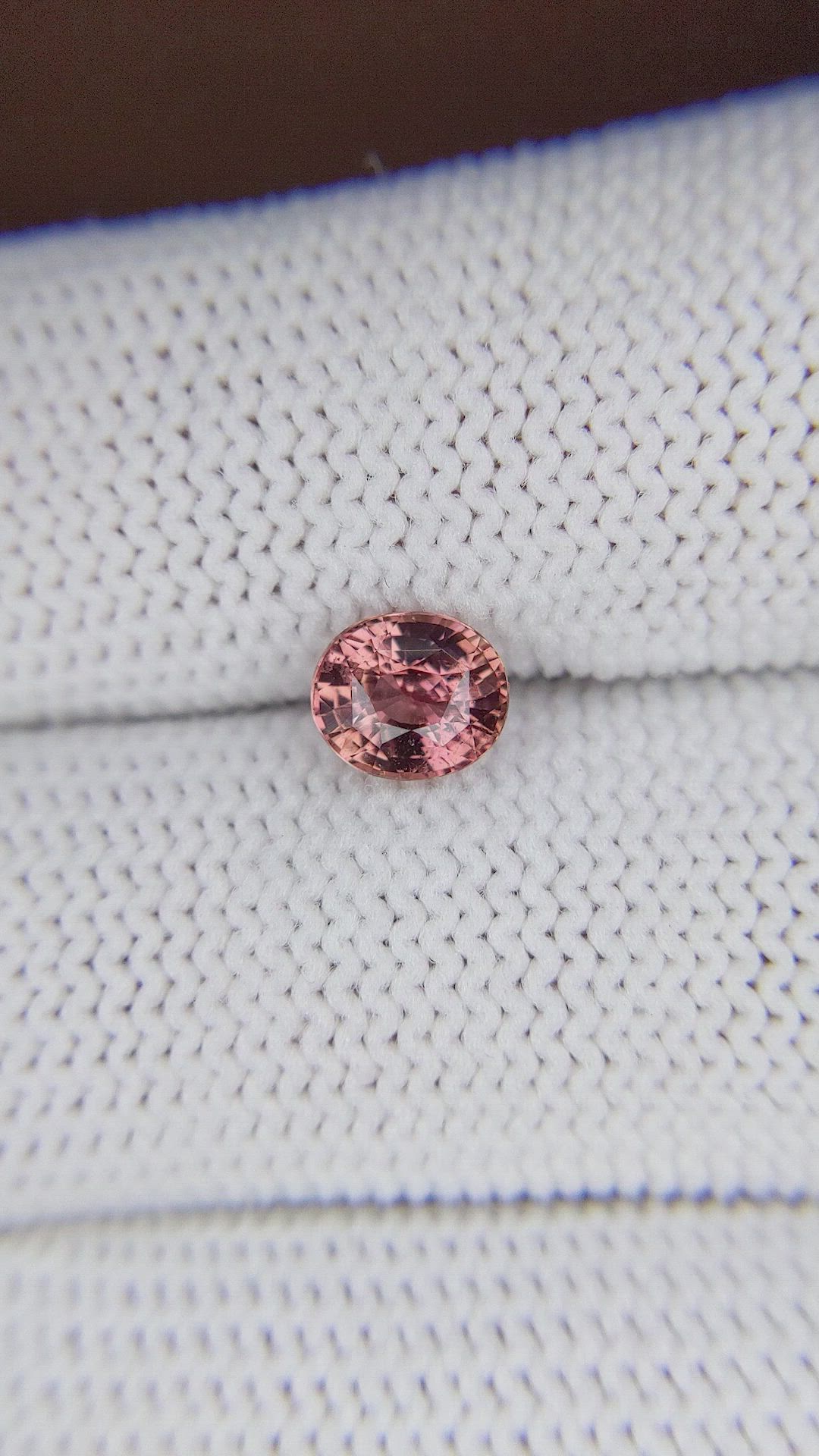 1.10 Ct. Pinkish Brown Sapphire from Madagascar Size Video