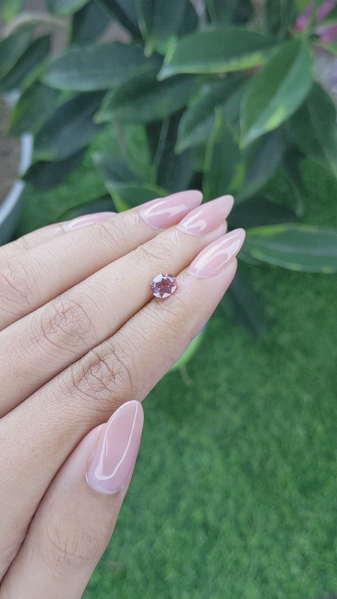 1.10 Ct. Pinkish Brown Sapphire from Madagascar Size Video