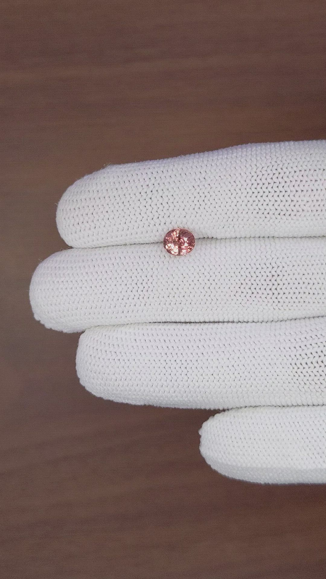 1.10 Ct. Pinkish Brown Sapphire from Madagascar Size Video