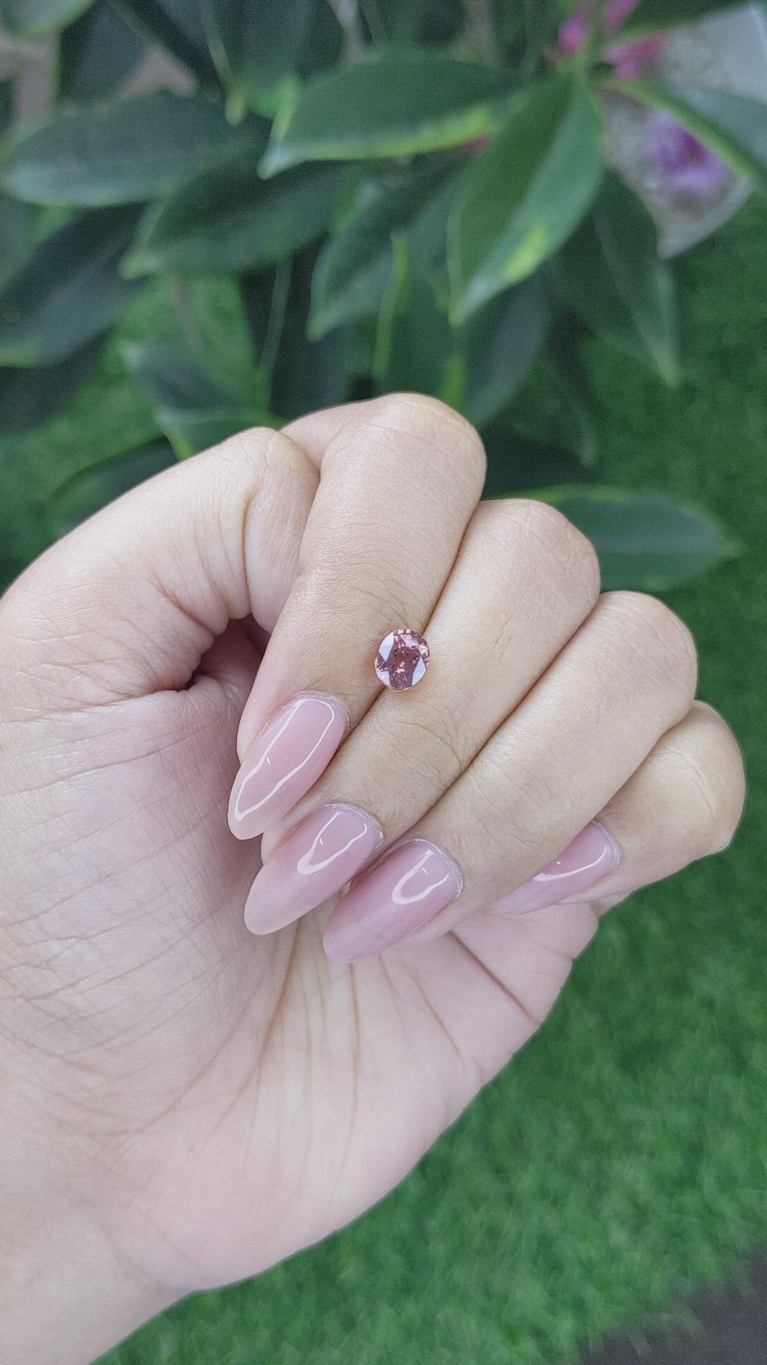 1.10 Ct. Pinkish Brown Sapphire from Madagascar Size Video