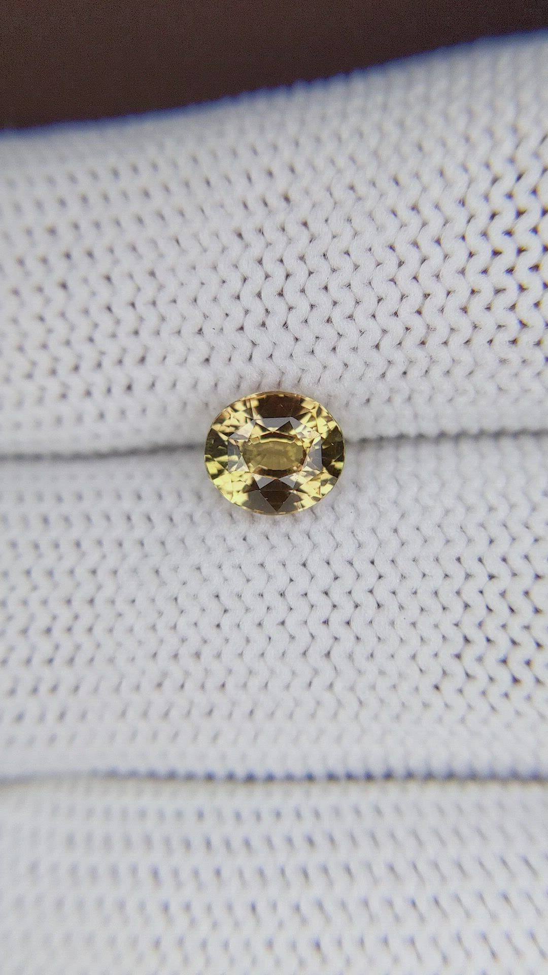 1.46 Ct. Greenish Yellow Sapphire from Tanzania Size Video
