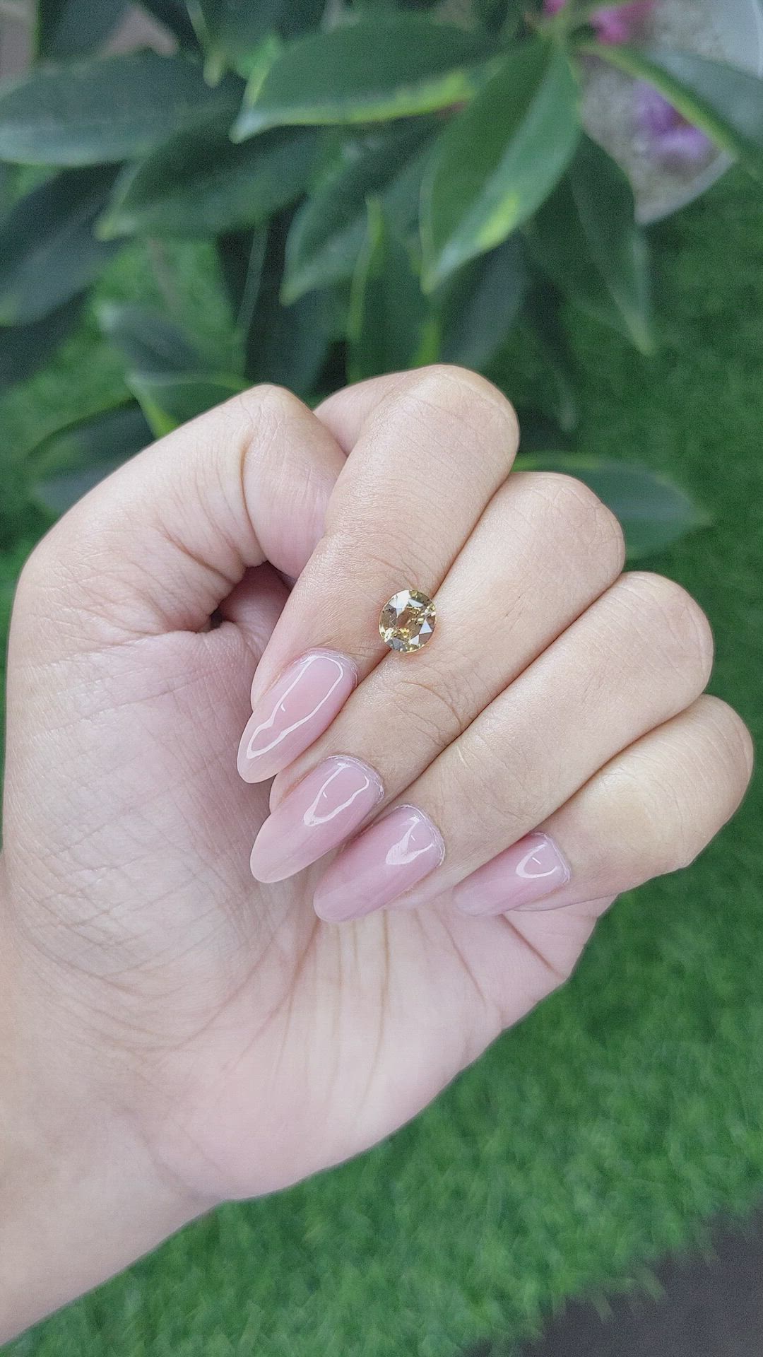 1.46 Ct. Greenish Yellow Sapphire from Tanzania Size Video